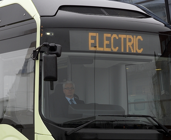 První čistě elektrický autobus Volvo v Göteborgu