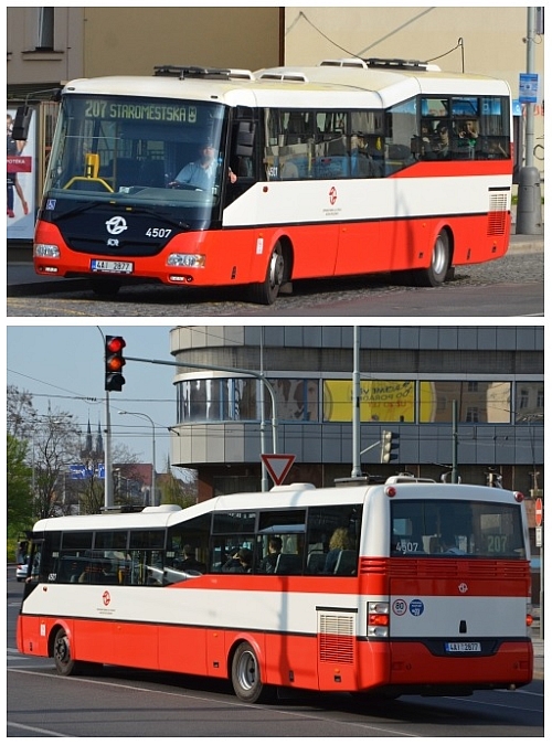 První z 11 nových kloubových autobusů SOR NB 18 EURO 6 u DPP od 5.5.2015