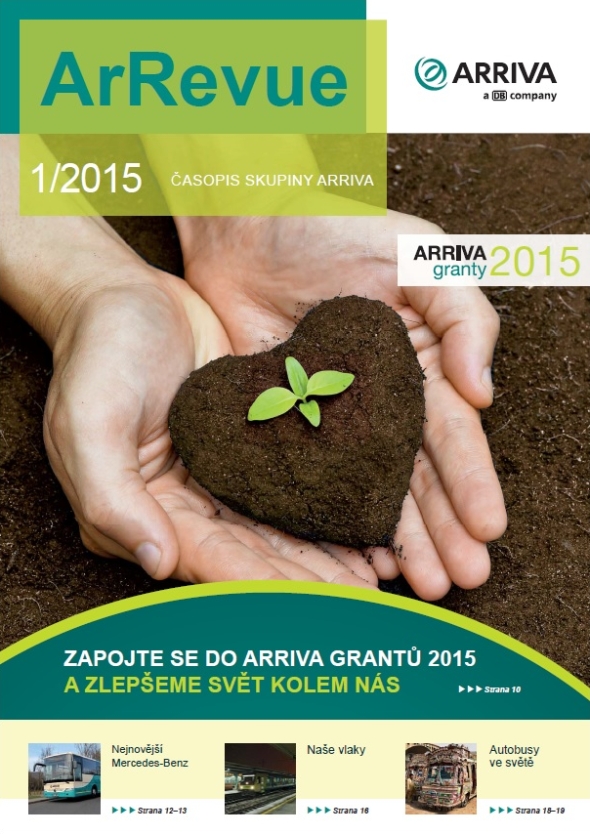 ArRevue 1/2015 - první letošní číslo  firemního časopisu skupiny Arriva v ČR