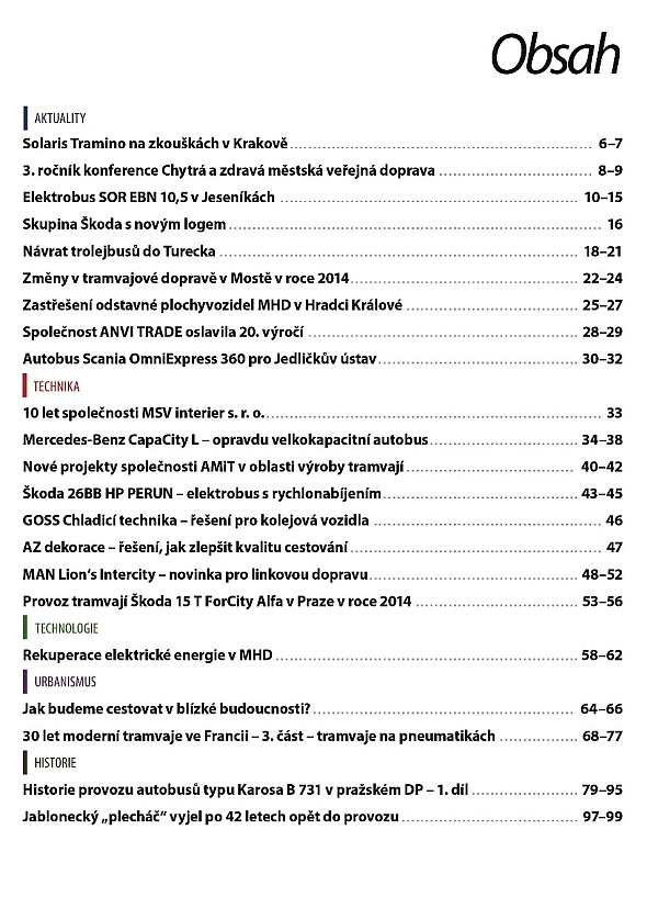 Vyšlo 2. číslo časopisu ČESKOSLOVENSKÝ DOPRAVÁK 2015