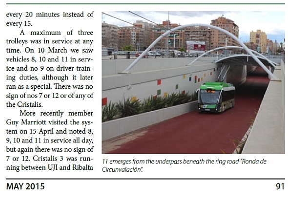 Futuristický trolejbusový provoz v Castellonu - fotografie Dirka Budacha