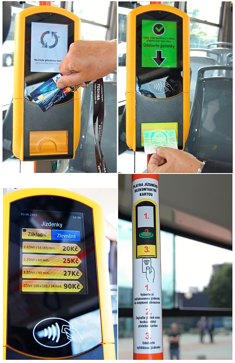 Brno zavádí v autobusech platbu bezkontaktní bankovní kartou