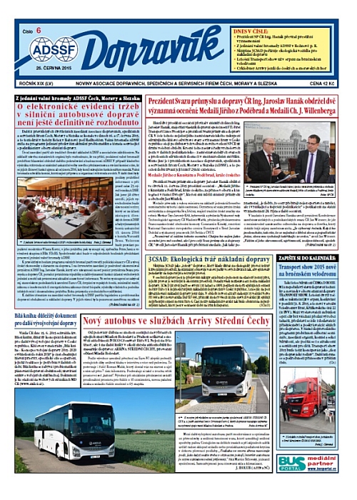 Vychází Dopravák 6/2015, noviny ADSSF