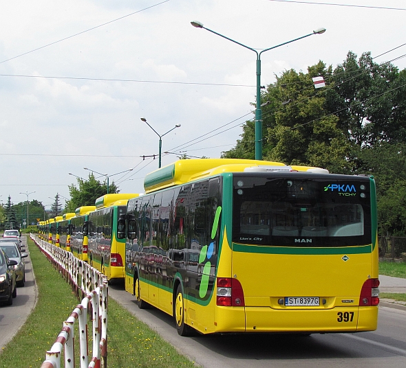 36 nově zakoupených autobusů MAN Lion`s City CNG pro Tychy