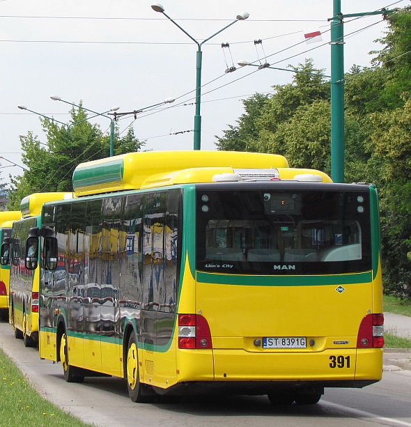 36 nově zakoupených autobusů MAN Lion`s City CNG pro Tychy