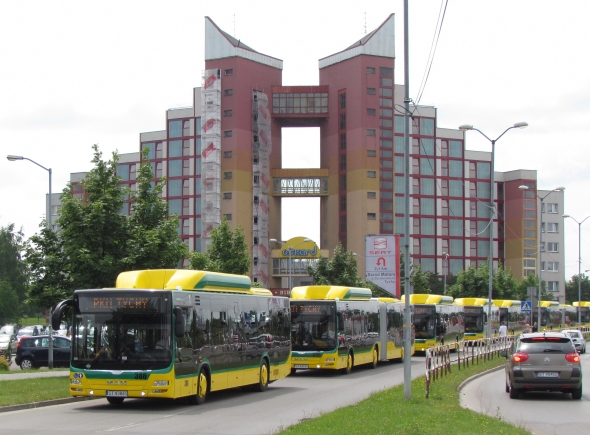 36 nově zakoupených autobusů MAN Lion`s City CNG pro Tychy