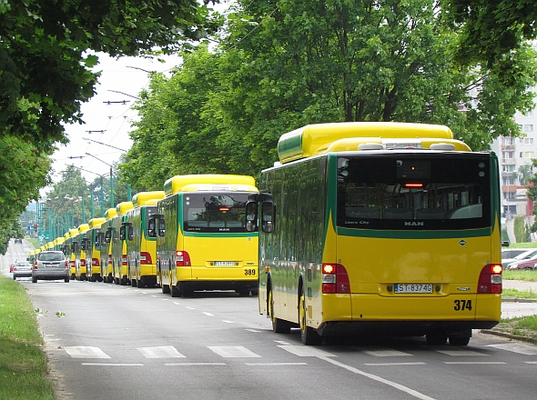 36 nově zakoupených autobusů MAN Lion`s City CNG pro Tychy