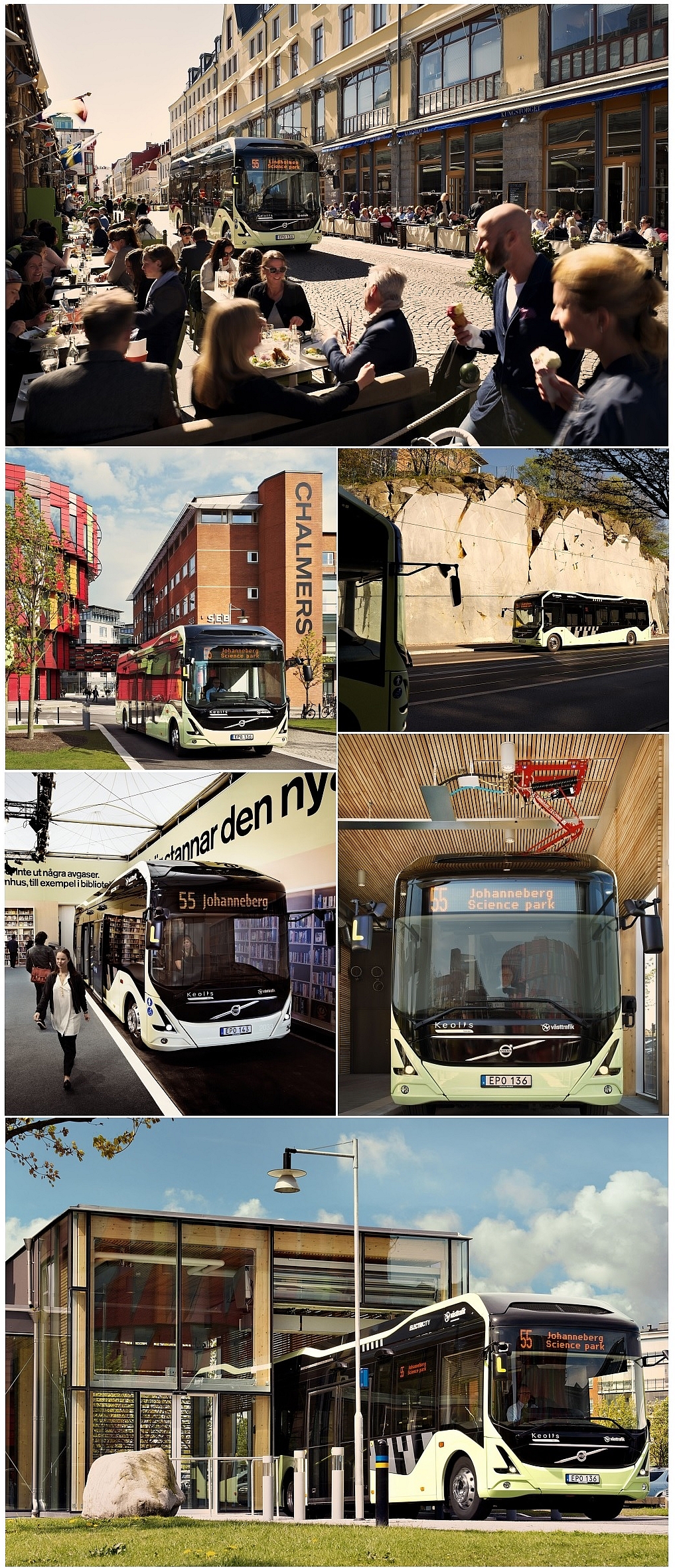 Volvo Buses: Elektrobusová linka 55 odstartovala ve švédském Göteborgu