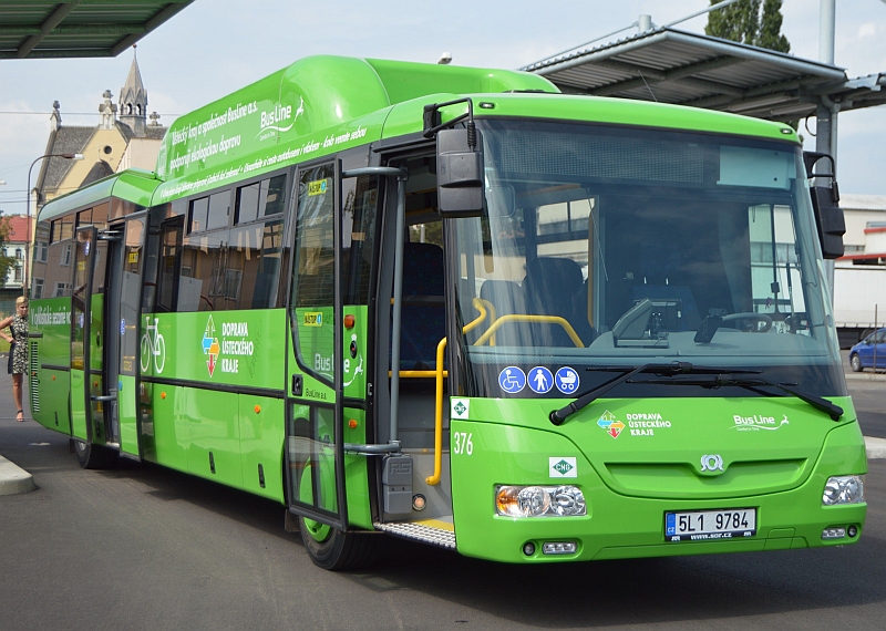 Cestující na Ústecku jezdí novými  CNG  autobusy SOR společnosti BusLine