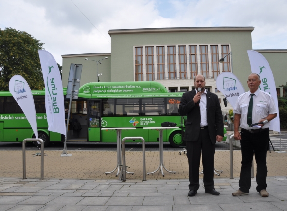 Cestující na Ústecku jezdí novými  CNG  autobusy SOR společnosti BusLine