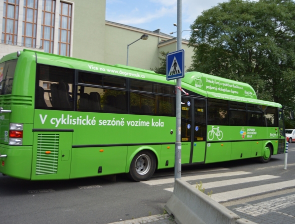 Cestující na Ústecku jezdí novými  CNG  autobusy SOR společnosti BusLine