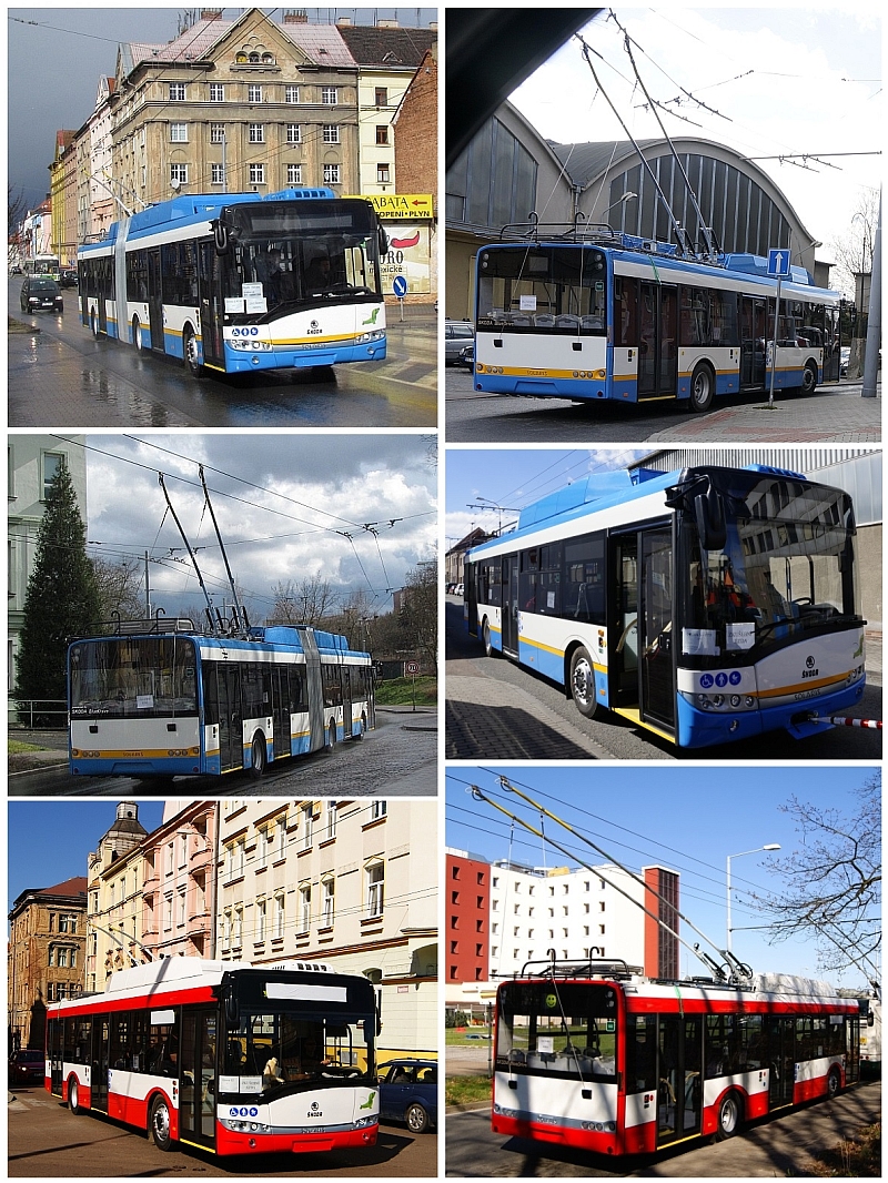 Celkem devatenáct nových  trolejbusů Škoda 26 a 27 Tr pro Ostravu a Opavu