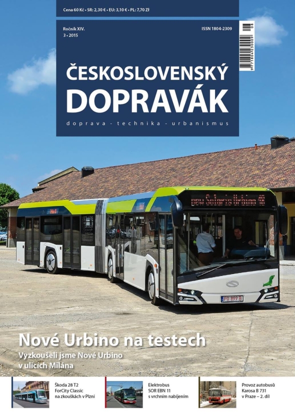 Vyšlo 3.  číslo časopisu ČESKOSLOVENSKÝ DOPRAVÁK 2015