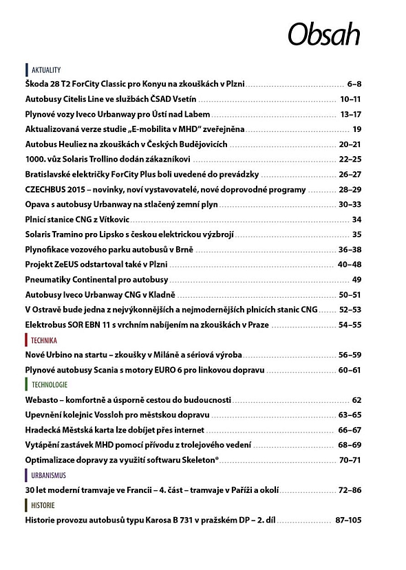 Vyšlo 3.  číslo časopisu ČESKOSLOVENSKÝ DOPRAVÁK 2015