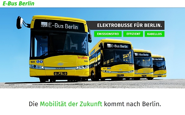 Čtyři indukčně napájené elektrobusy Solaris už jezdí v Berlíně