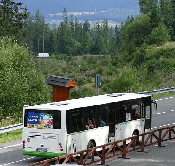Autobusová pohlednice z Popradu a okolí včetně rarity, doubledeckeru Sírius