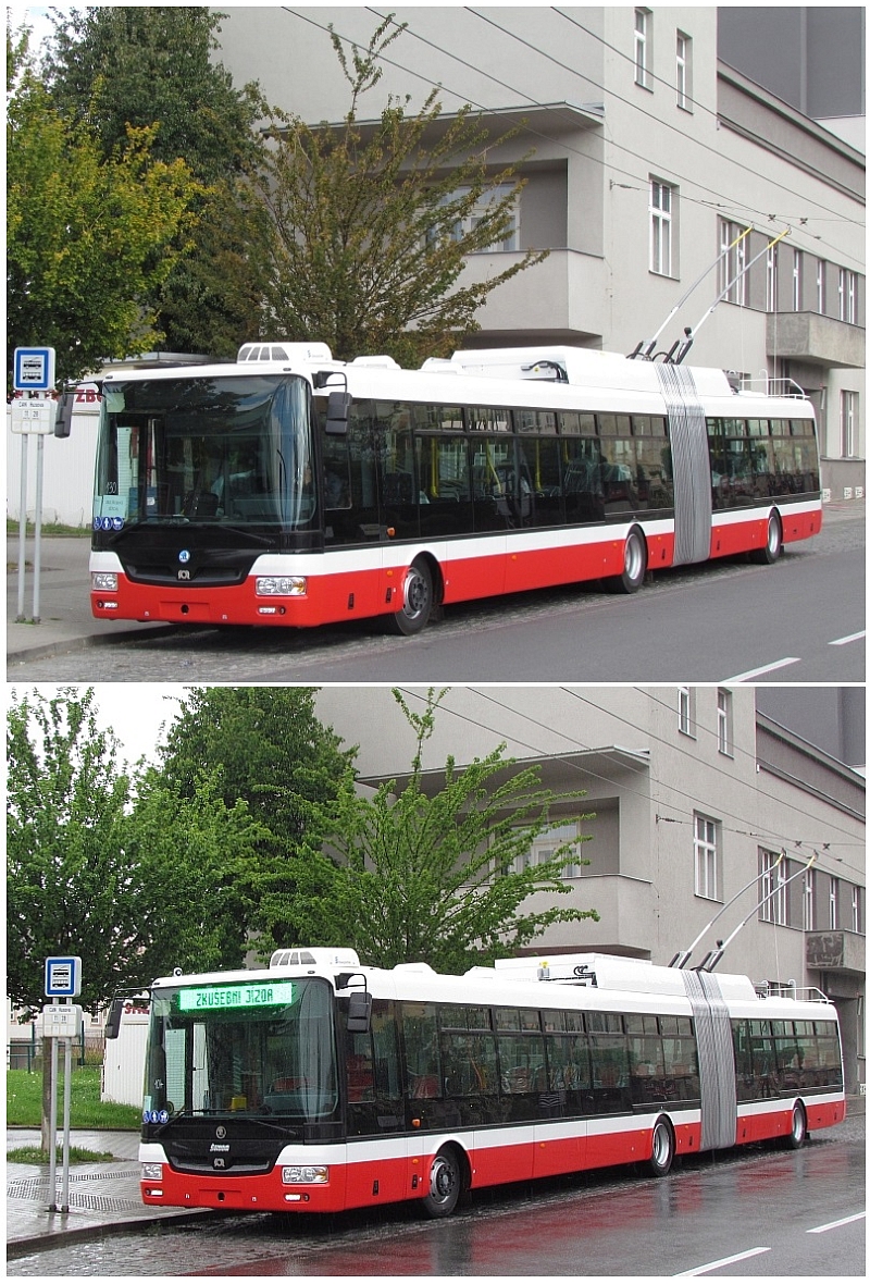 Z plzeňského polygonu: Trolejbusy pro B.Bystricu s logem v novém vizuálním stylu