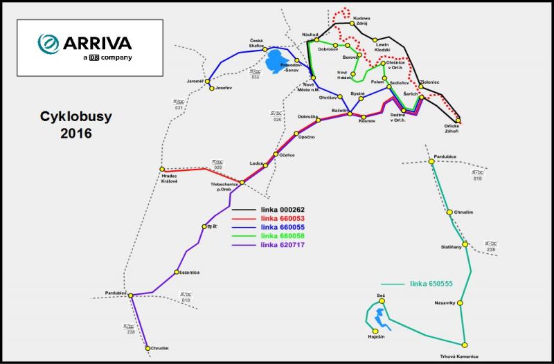 Cyklobusy ARRIVA do Orlických a Železných hor i Krkonoš