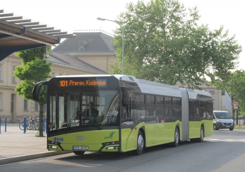 V Přerově si cestující vyzkoušeli autobus Solaris Urbino 18 IV.