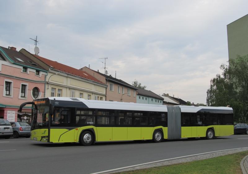 V Přerově si cestující vyzkoušeli autobus Solaris Urbino 18 IV.