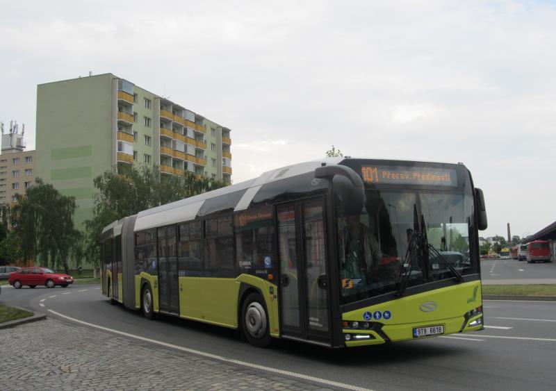 V Přerově si cestující vyzkoušeli autobus Solaris Urbino 18 IV.