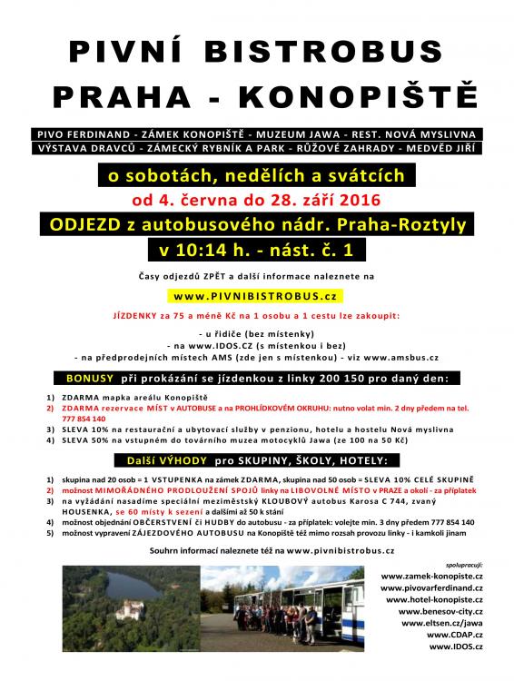 Pivní bistrobus - Housenkou na Konopiště