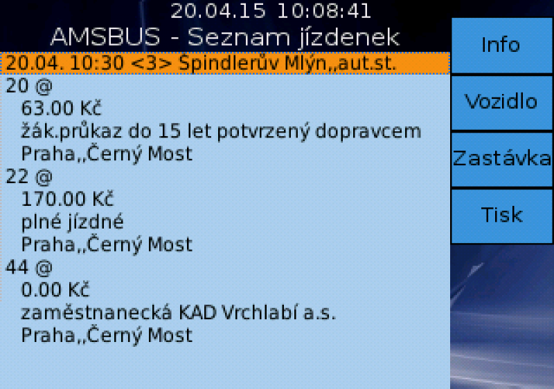 Aplikace „Plánky AMS“ již i v odbavovacím zařízení dopravců