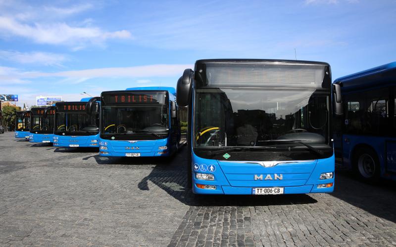 CNG autobusy MAN v Tbilisi