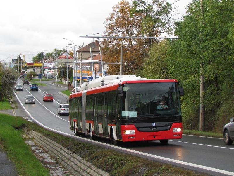 Trolejbusy Škoda Electric v ulicích Plzně