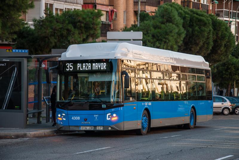 Plynové autobusy Scania posílí dopravu v Madridu