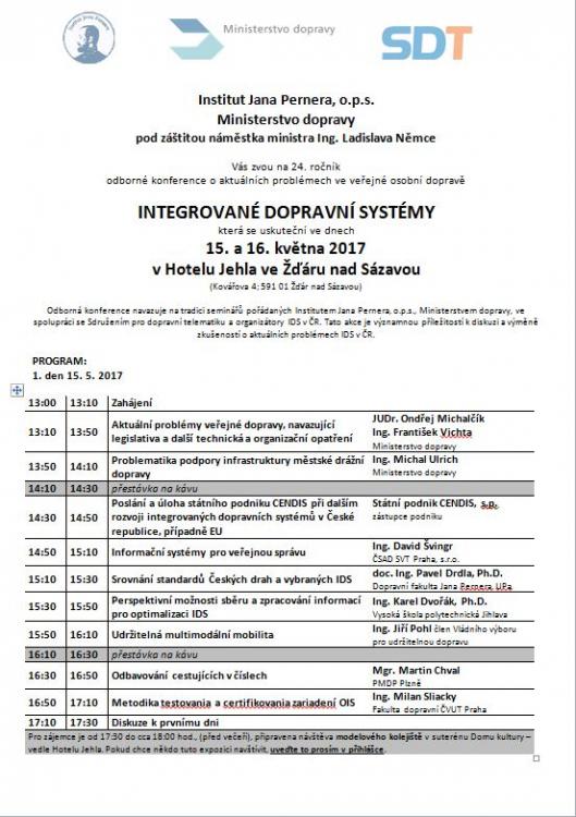 Konference Integrované dopravní systémy 2017