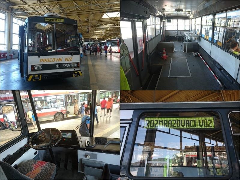 Den otevřených dveří v trolejbusové vozovně Komín