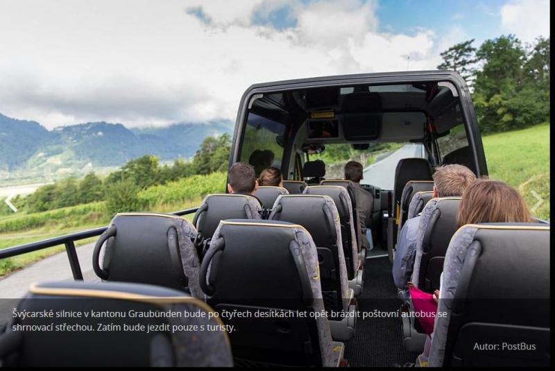 Švýcarská pošta má po 41 letech opět autobus-kabriolet