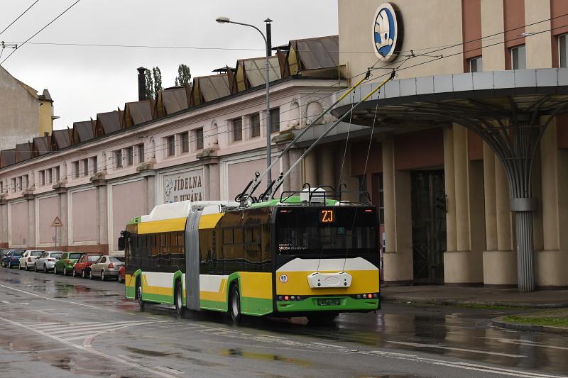 Letní zkušební jízdy trolejbusů Škody Electric v Plzni