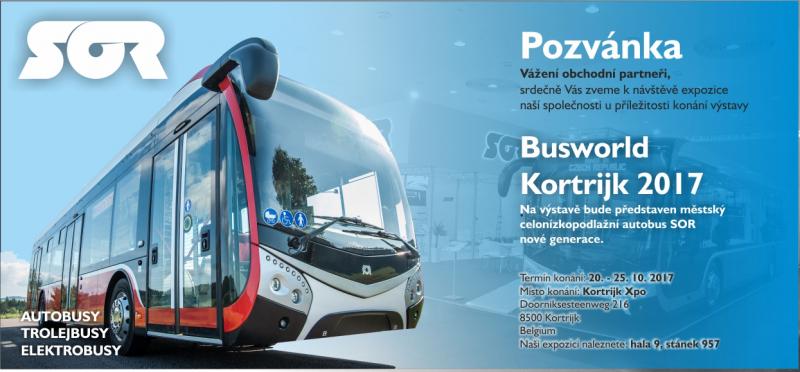 Busworld Kortrijk 2017: Premiéra městského autobusu SOR nové generace