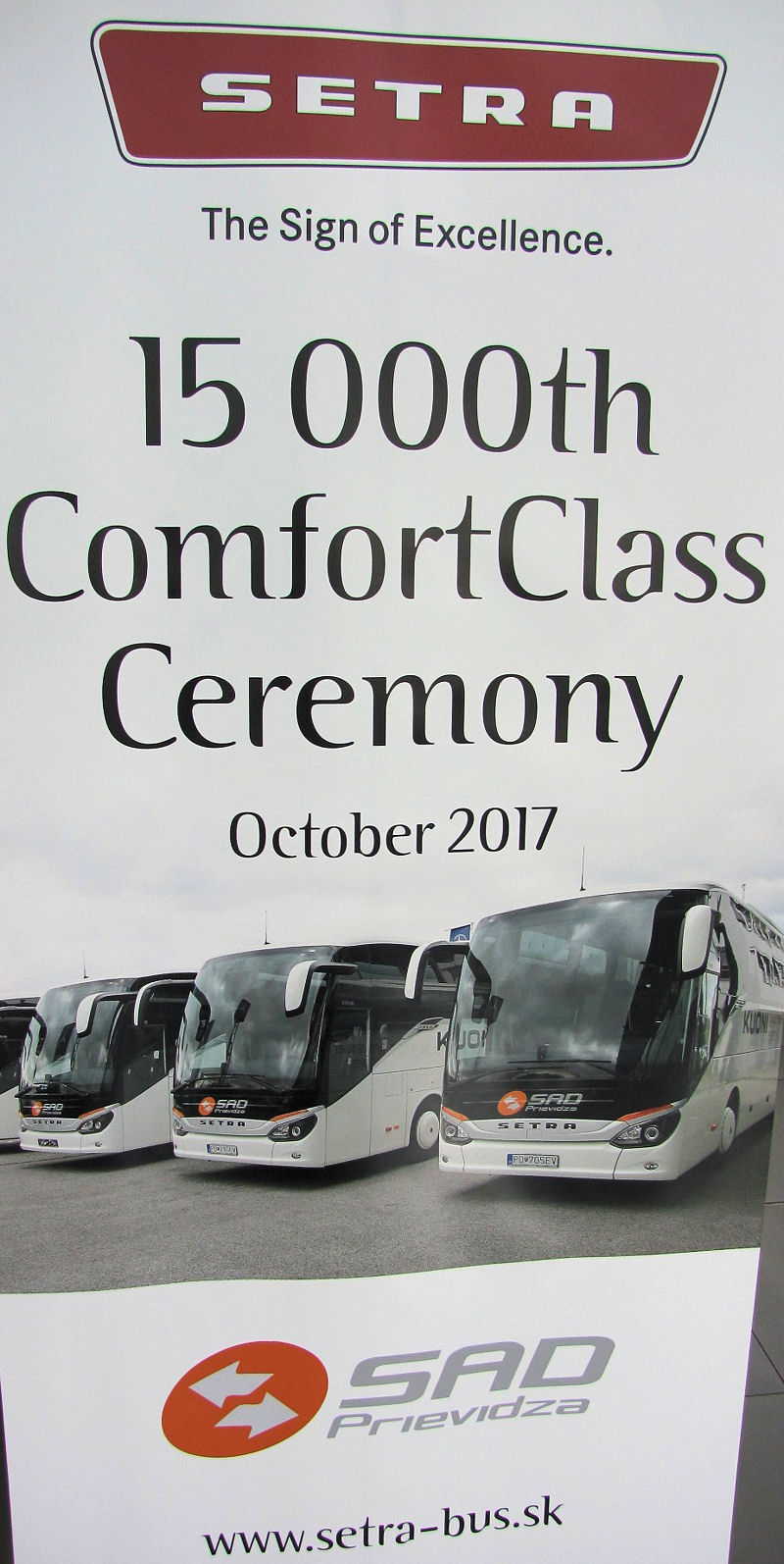 15-tisící a dohromady 60 autobusů Setra pro SAD Prievidza