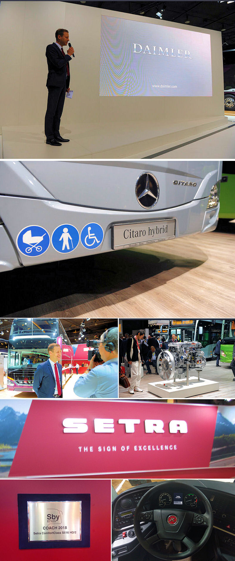 Busworld 2017: Daimler Buses se svými značkami Mercedes-Benz a Setra