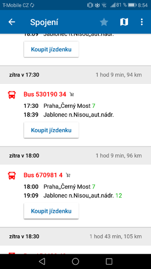 Mobilní aplikace IDOS prošla zásadní aktualizací