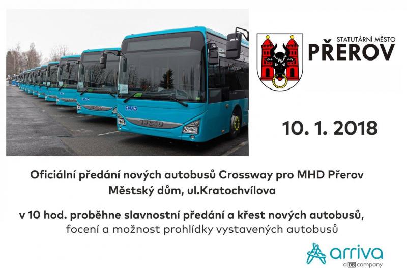 Arriva pořídila pro MHD v Přerově 11 nových autobusů