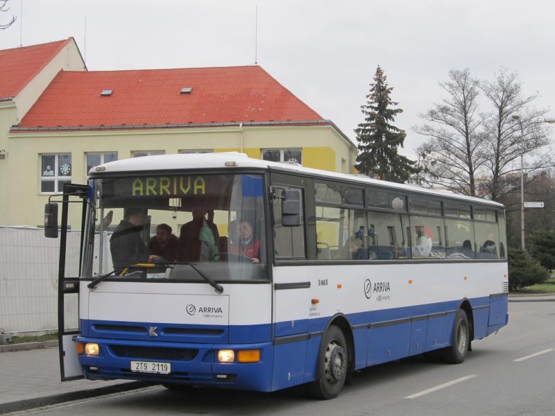 Rozlučková fotojízda s autobusy Karosa na linkách MHD v Přerově