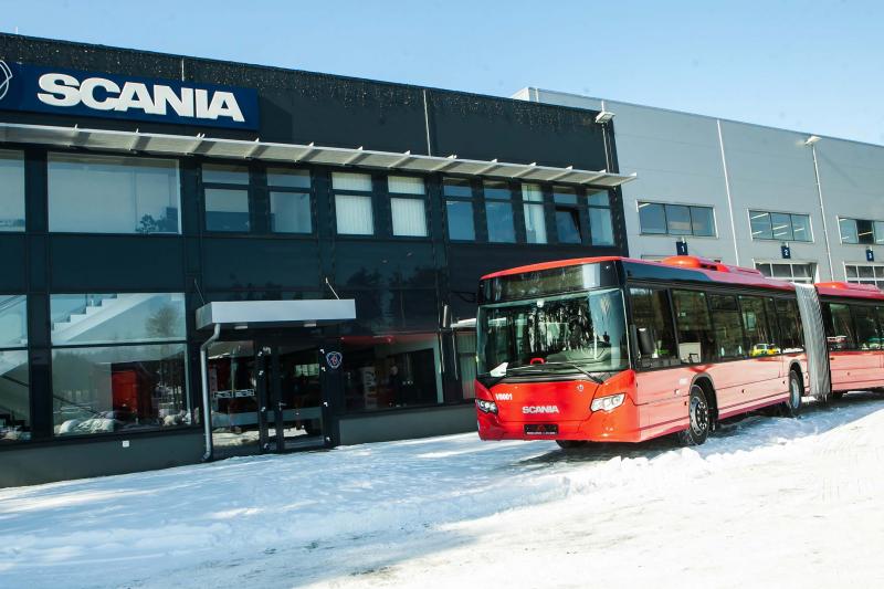 Moderní autobusy Scania ve Vilniusu