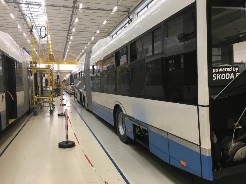 V Plzeňské Škodovce je v plném proudu výroba trolejbusů pro Chomutov a Jirkov 