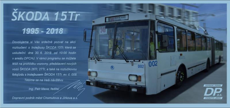 Pozvánka: Akce s trolejbusy v Dopravním podniku měst Chomutova a Jirkova