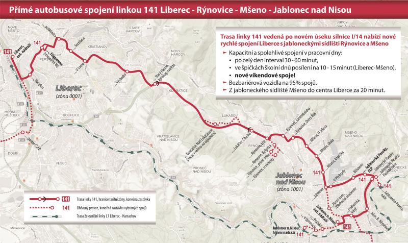 Novinky v autobusové dopravě v Libereckém kraji