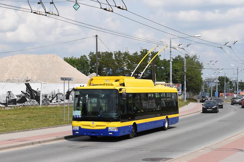 Zkušební jízdy trolejbusů ze Škody Electric