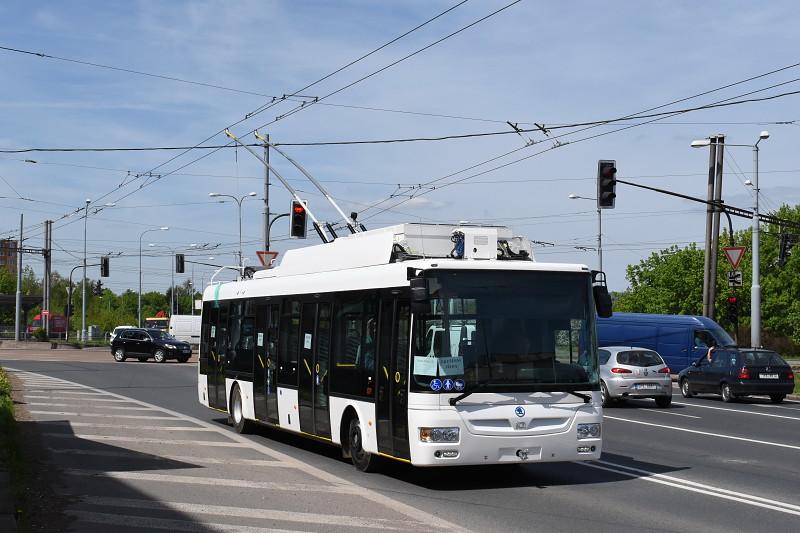 Zkušební jízdy trolejbusů ze Škody Electric