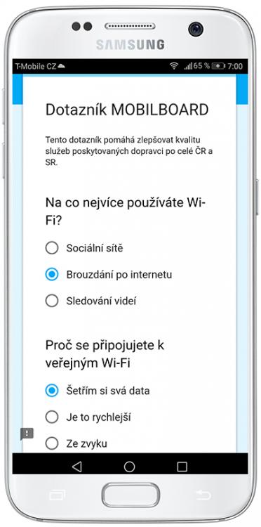 Anketa o využívání Wi-Fi ve veřejné dopravě