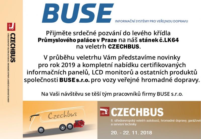 CZECHBUS 2018: Informační, kamerové a další produkty od společnosti BUSE 