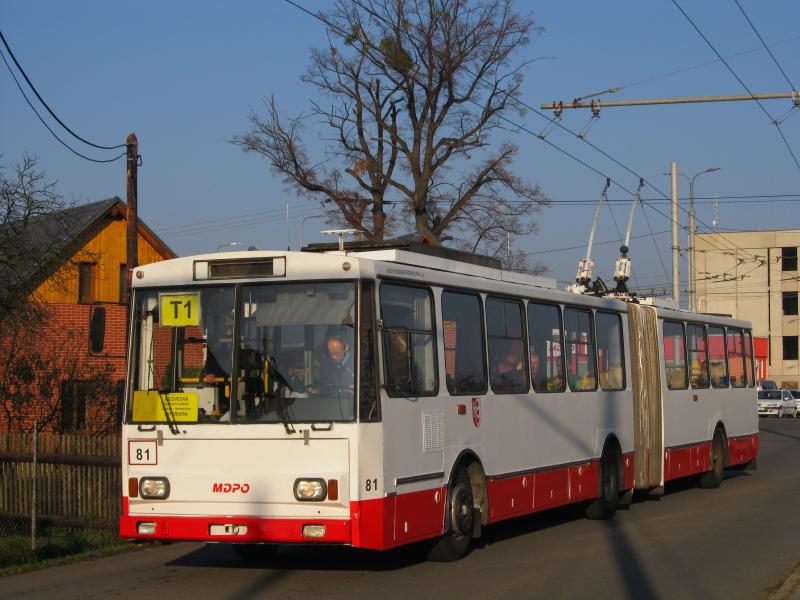 Symbolické rozloučení s trolejbusy Škoda 14 Tr v Opavě