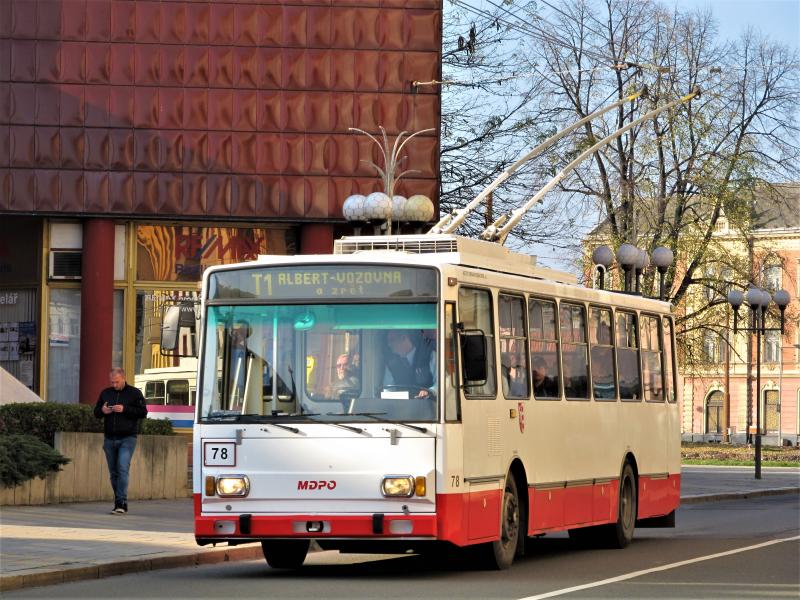 Symbolické rozloučení s trolejbusy Škoda 14 Tr v Opavě